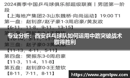 专业分析：西安乒乓球队如何运用中路突破战术取得胜利